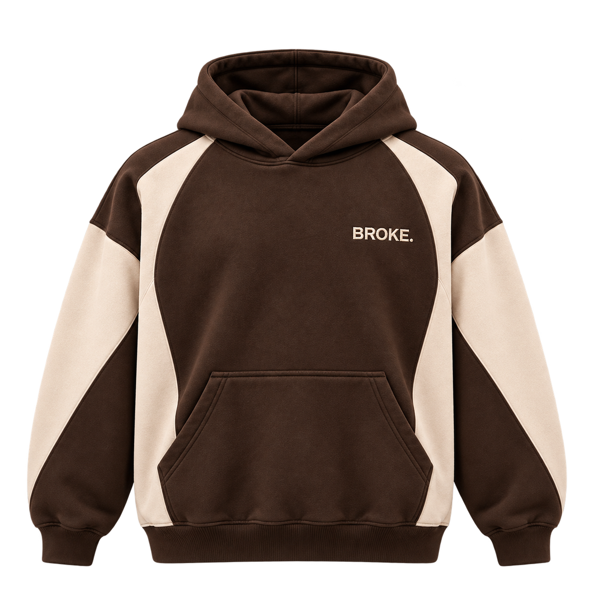 Brown + Beige Hoodie