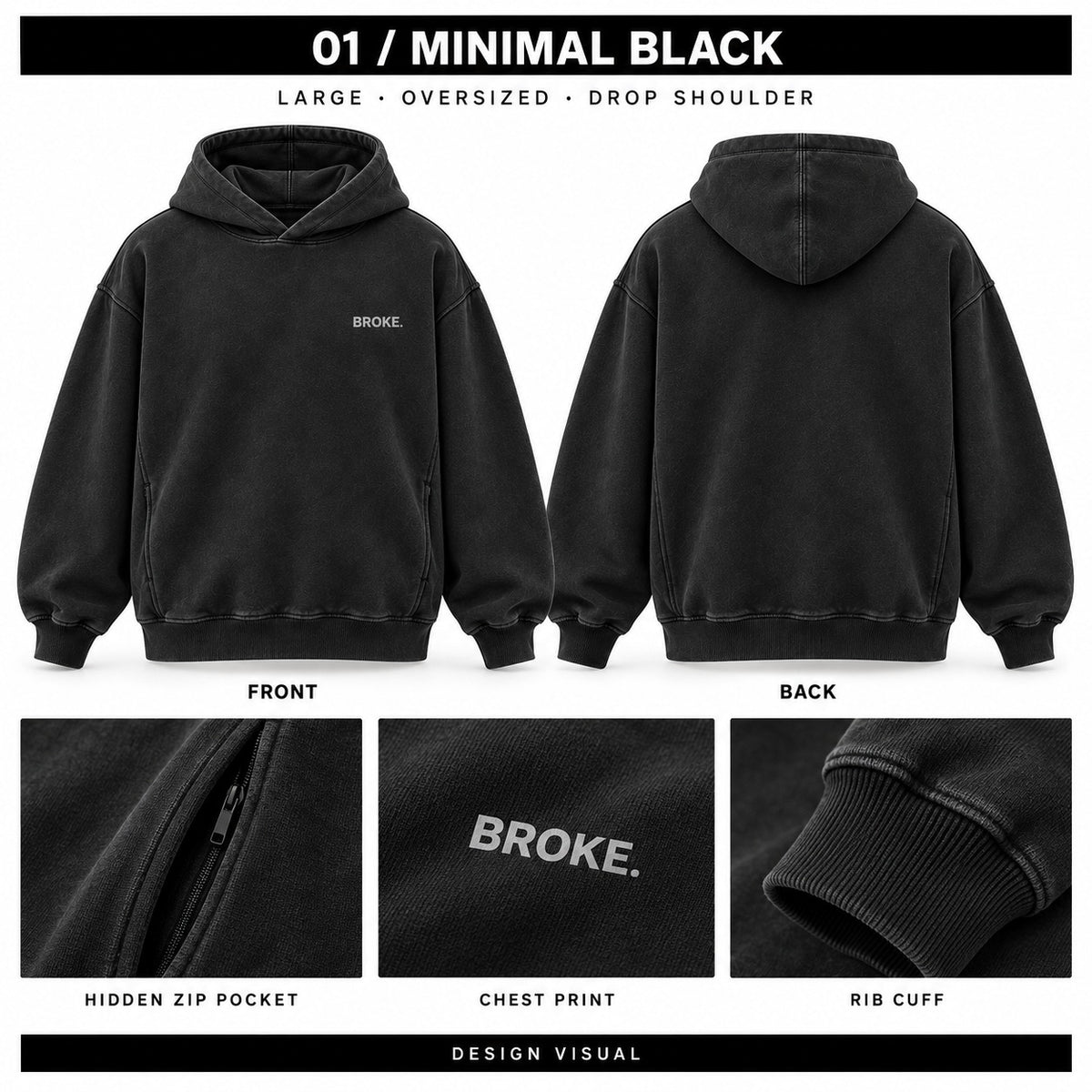 Minimal Black Hoodie